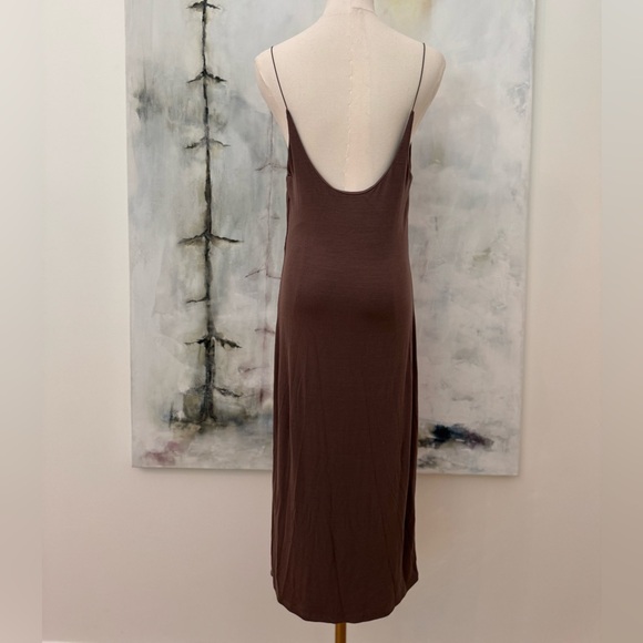 Joah Brown Strappy Slit Dress in Mauve Size M/L - Picture 9 of 9